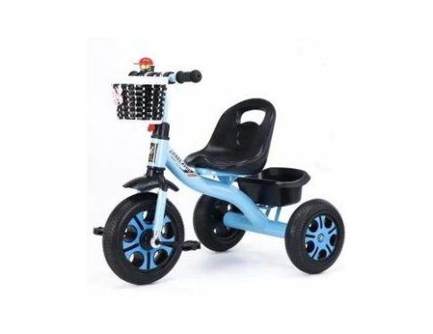 Kids Tricycle Blue With Basket 1-5 Years