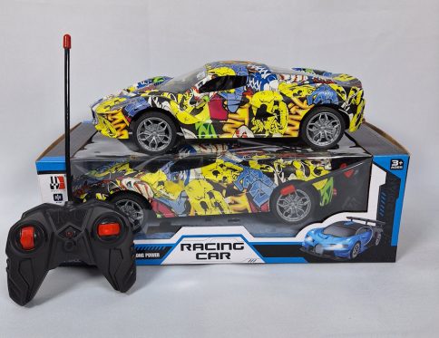 GRAFFITI REMOTE CONTROLLED RECHARGEABLE KIDS TOY CAR