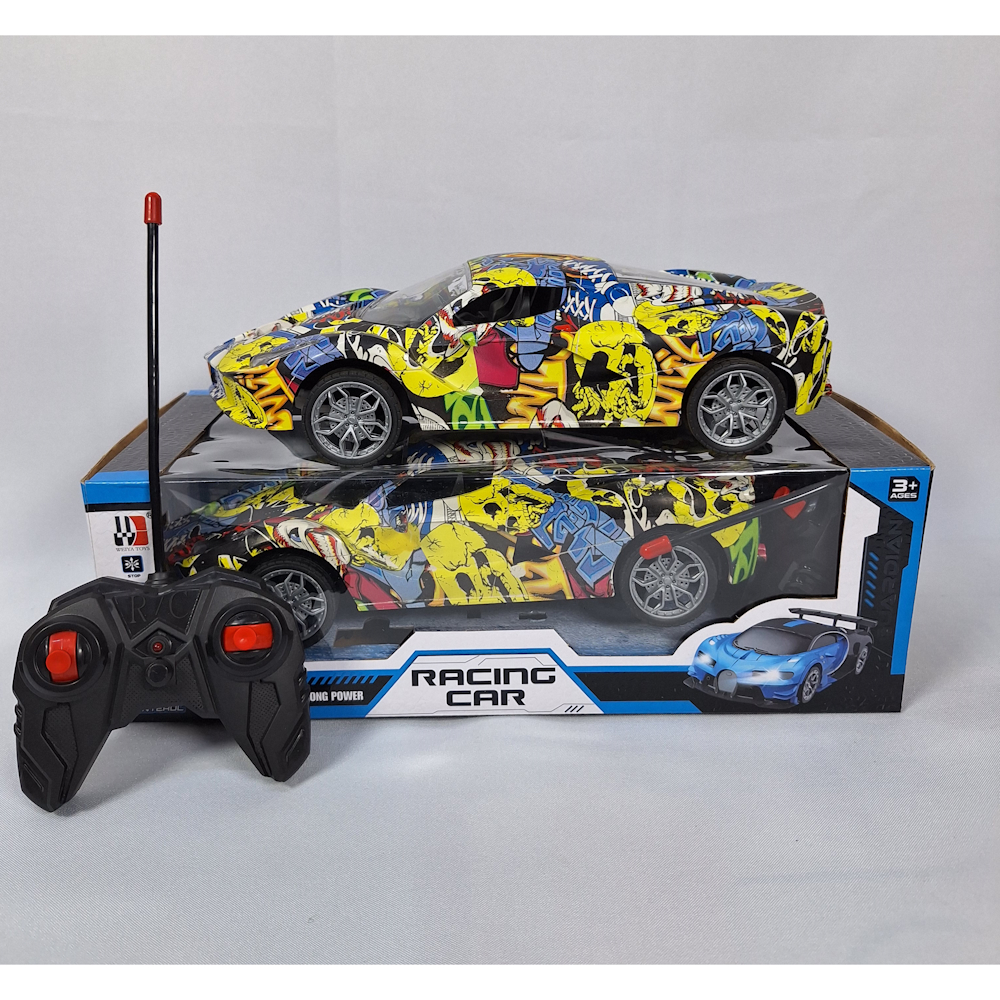 GRAFFITI REMOTE CONTROLLED RECHARGEABLE KIDS TOY CAR