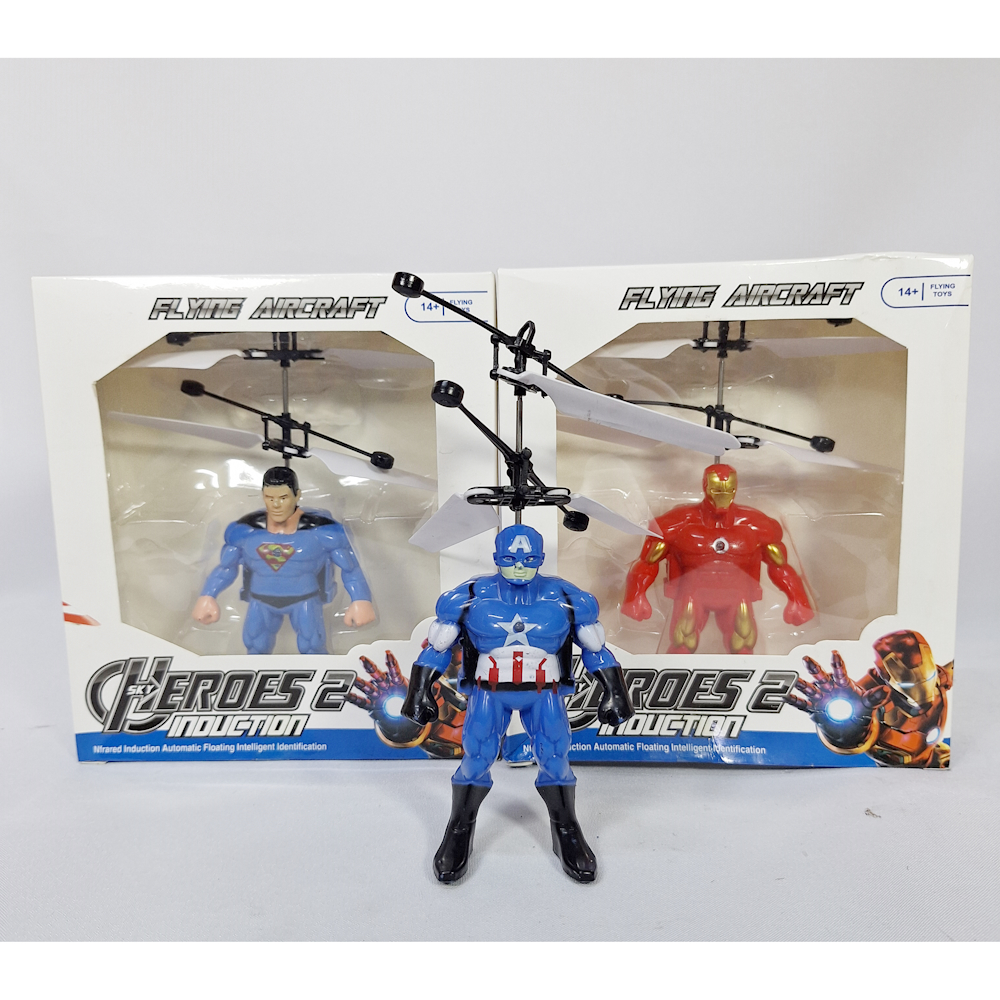 FLYING SUPER HERO CAPTAIN AMERICA INUCTION PLANE WITH LIGHT