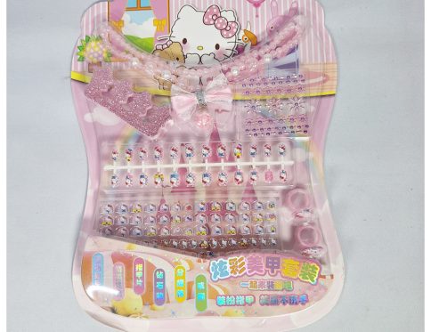 24 PIECES 3D PRESS ON KIDS STICKONS NAILS WITH NECKLACE