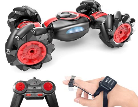 3 MODES RECHARGEABLE, REMOTE, WATCH & GESTURE  CONTROLLED  STUNT CAR PRICE